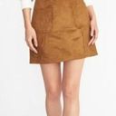 Old Navy  Suede Brown Mini Skirt size 4 Photo 0