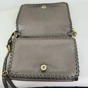 Tory Burch Marion Combo Crossbody Purse Wrinkled Leather in Gunmetal Photo 5