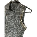 Max Rave  black/gray cheetah print vest size medium Photo 4