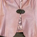 Bianco Nygard Pink Shimmer Leather Blazer Size 16 Photo 1