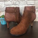 Michael Antonio NEW  Size 7.5 Fremont Cognac Microfiber Heeled Ankle Booties Photo 5