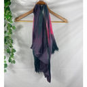 BP 4/$25  Nordstrom Gray White Pink Tie Dye Fringe Scarf Photo 1