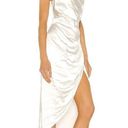 Elliatt  Cassini Midi Satin Dress in Ivory Photo 2