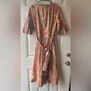 Tanya Taylor  Frida Tie Waist Squiggle Floral Beige Midi Dress Size 2 NWT Photo 7