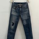 Polo Ralph Lauren Waverly Straight Crop Patchwork Distressed Denim Jeans Photo 2