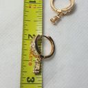 18K Yellow Gold Filled White Zircon Topaz Quartz Hoop Earrings Photo 1