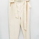 Veronica Beard  Setti Cream Ecru Paperbag Tie Waist Trouser Pants Size 10 Photo 0