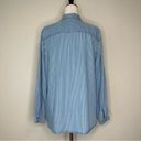 Chico's Chico’s 100% Lyocell Blue Striped Button Down Shirt Photo 7