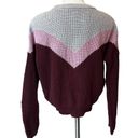 1. State  Chevron Colorblock Oversized Chunky Knit Sweater Sz S Photo 4