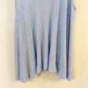 Free People  Womens Blue Swing It Cowl Neck Tank Top Size Small Waffle Knit Photo 3