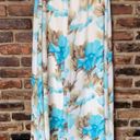 St. John  Evening Marie Gray Brown Blue Floral Wide Leg Pants Women's Size 10 Photo 6