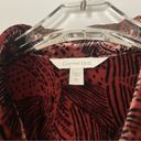 Garnet Hill  Shirt XL Relaxed Velvet Tunic Silk Blend‎ Cherry Brandy Dot Dash Photo 7