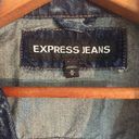 EXPRESS  Cropped Distressed Denim Vest Photo 1