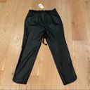 Ramy Brook  Allyn Paperbag Waist Pants in Black Leather Size S Photo 1