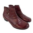 Earth Origins * Pembroke Ankle Comfort Boots Womens 10M Burgundy Zip Casual Booti Photo 0