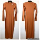 SKIMS  Fits Everybody Crew Neck Long Sleeve Dress Bronze S Photo 2