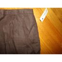 kim rogers  brown 100% linen elastic back waist crop pants XL NWT Photo 1