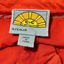 C&C California  Women’s Size S Red Orange Cotton Linen Blend Button Up Shorts Photo 2