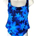 Longitude 2 Piece Bright Blue Floral TANKINI Swimsuit by  ~ Women's Size 8 Photo 0