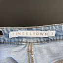 Tinseltown butterfly embroidered light wash straight leg mom jeans Photo 2