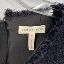 Rebecca Taylor Deep Purple Tiered Tweed Knit Fit & Flare Cap Sleeve Dress 6 Photo 3