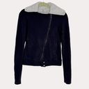 Splendid  Crop Jacket Zip Front Jersey Knit Fleece Dark Gray S bv Photo 2