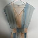 Rails Ashlyn Pastel Watercolor Smocked Waist Linen Blend Dress Photo 4