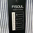 FISOUL Women's Hooded Rain Jacket XXL Navy Striped Lining Water Photo 7