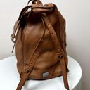 Kooba  Caramel Brown Leather Satchel Hobo Shoulder Bag Medium Zip Closure Studded Photo 4