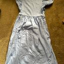 ZARA Light Blue Ruffle Sleeve Dress Photo 0