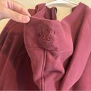 Lululemon  Scuba 1/2 Zip Cropped Hoodie Sweatshirt Womens M/L Maroon Photo 3