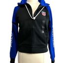 Polo  RALPH LAUREN 1967 Colorblock Full Zip Hoodie Small Women Black Blue NWT Photo 0