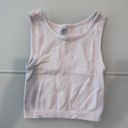 Aritzia Sunday Best White Ribbed Tank Photo 0