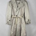 Laundry by Shelli Segal  Womens Trench Coat Size M Cream Sheen Belted Quilt Lined Photo 12