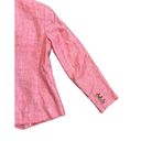 Talbots  Pink Coral Blazer 100% Linen Two Button Front With Peaked Lapel 8P Photo 7
