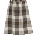 City Wear II Vintage Brown and White Plaid Skirt A Photo 0