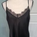 Reiss  women’s black satin and lace mini slip dress size 10 Photo 1