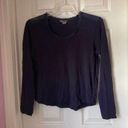 Vince  long sleeve knit with sheer panels on shoulders/silk raw hem around neck Photo 0