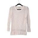 Ann Taylor LOFT 100% Cotton Light Pink Knit Tunic Sweater Photo 0