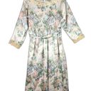 Victoria's Secret Gold Label Vintage Satin Robe Size Medium Floral Lace Midi Photo 1