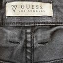 Guess Vintage  jean shorts black denim distressed faded grunge punk women's 30 Photo 2