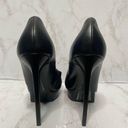 Saint Laurent  Heels Black Stiletto Studded Cap Toe Platform Pumps Size 38.5 Photo 4