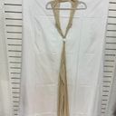 Cupshe NWT  X JoJo Plunging Crochet Cutout Coverup Midi Dress Beige Womens Size S Photo 4