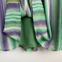 Coldwater Creek Coldwater‎ Creek Midi Skirt M Striped Pintuck Multicolor Green Purple Retro New Photo 3