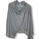 Loft Lounge gray drape wrap sweatshirt EUC Photo 0