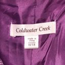 Coldwater Creek  Size 18W Purple White Herringbone Zip Up Wool Blend Vest Jacket Photo 6