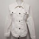 Wrangler  Authentics Off White Stretch Denim Jacket Size Large Photo 1