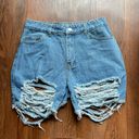 SheIn Distressed Jean Shorts Photo 2