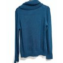 Krass&co Hekla &  Italy Womens Cowl Neck Chunky Cable Knit Wool Blend Sweater SZ L Blue Photo 1