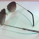 Ted Baker  Gold Floral Brown Lense Aviator Sunglasses w/Case B611 58 13 140MM Photo 3